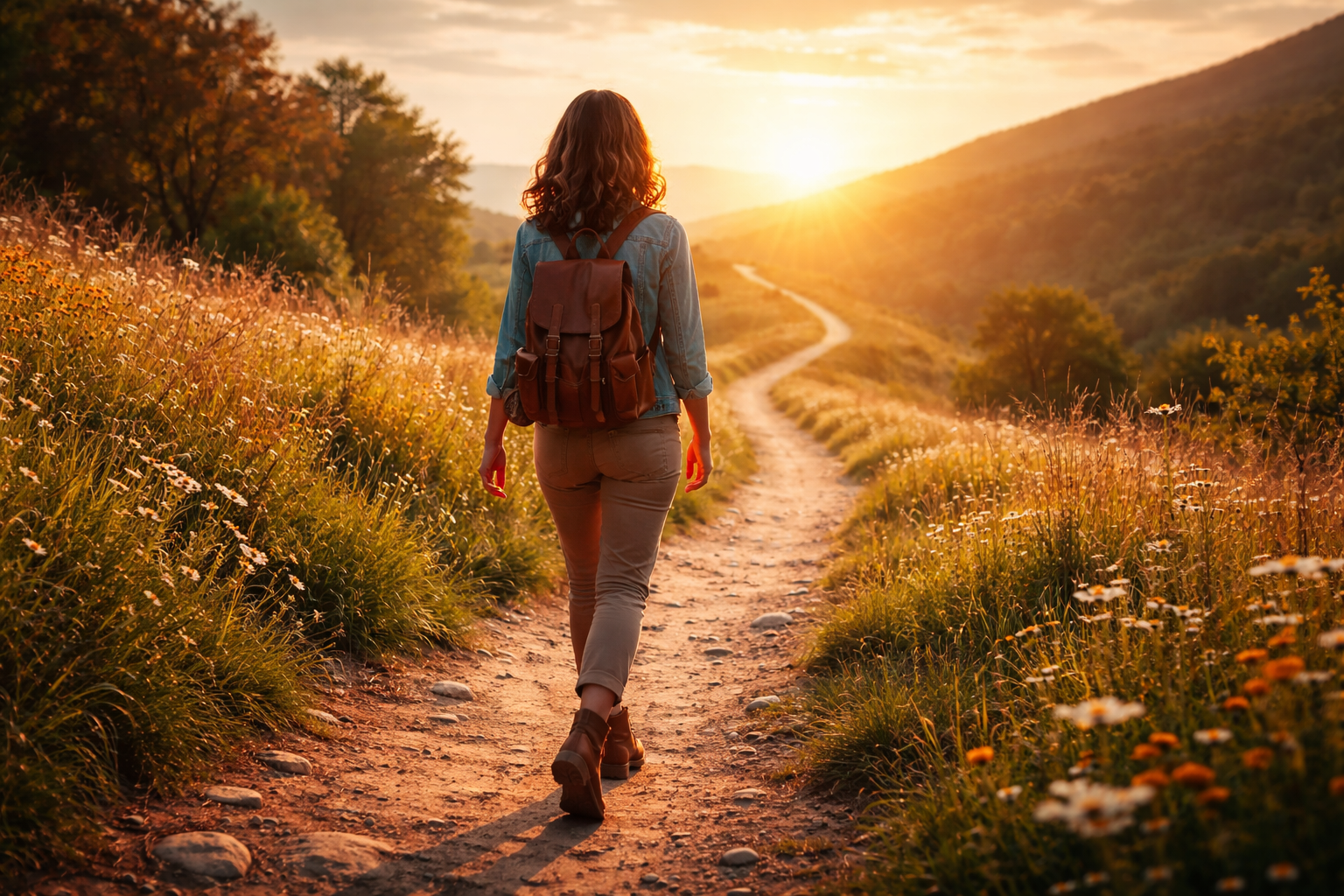 Persona che cammina all’aperto, sensazione di cambiamento e percorso personale